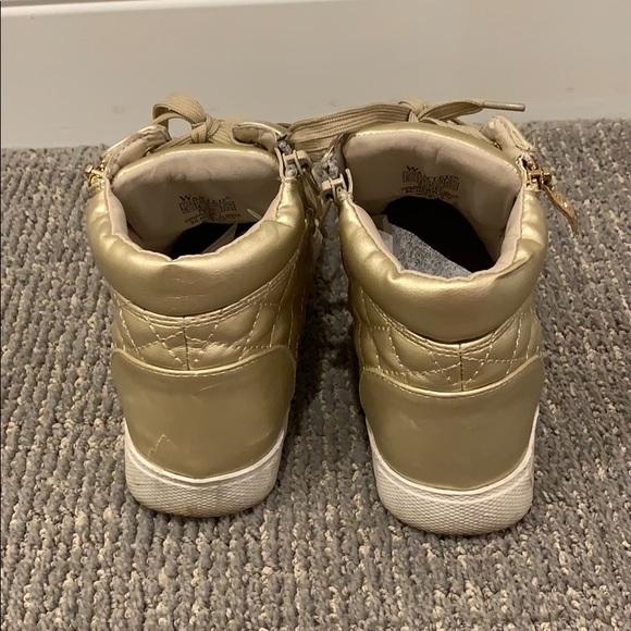 Wanted Gold High Top Sneakers - Picture 2 of 6